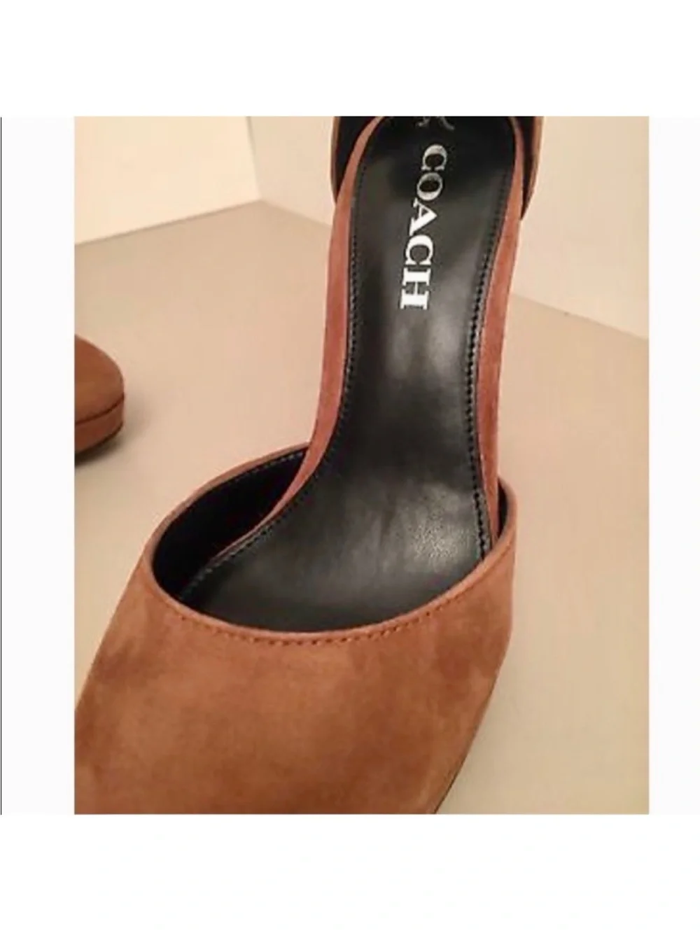 Coach chestnut suede